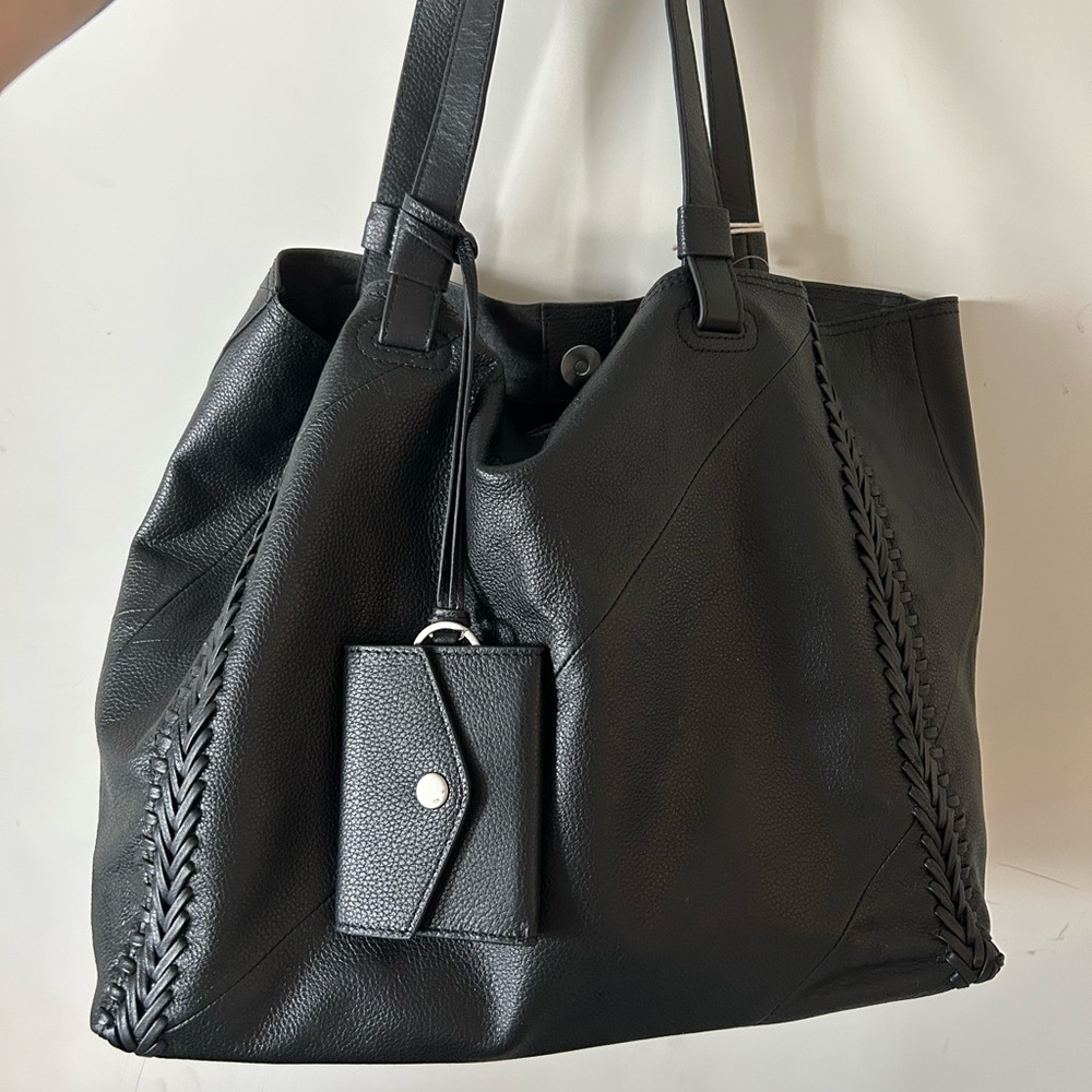 Lucky Brand Dory Black Leather Tote Bag